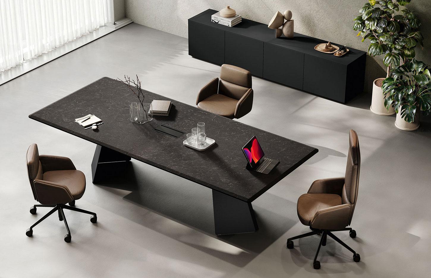 Bureau de direction haut de gamme design bois, gamme Fortezza - France Bureau
