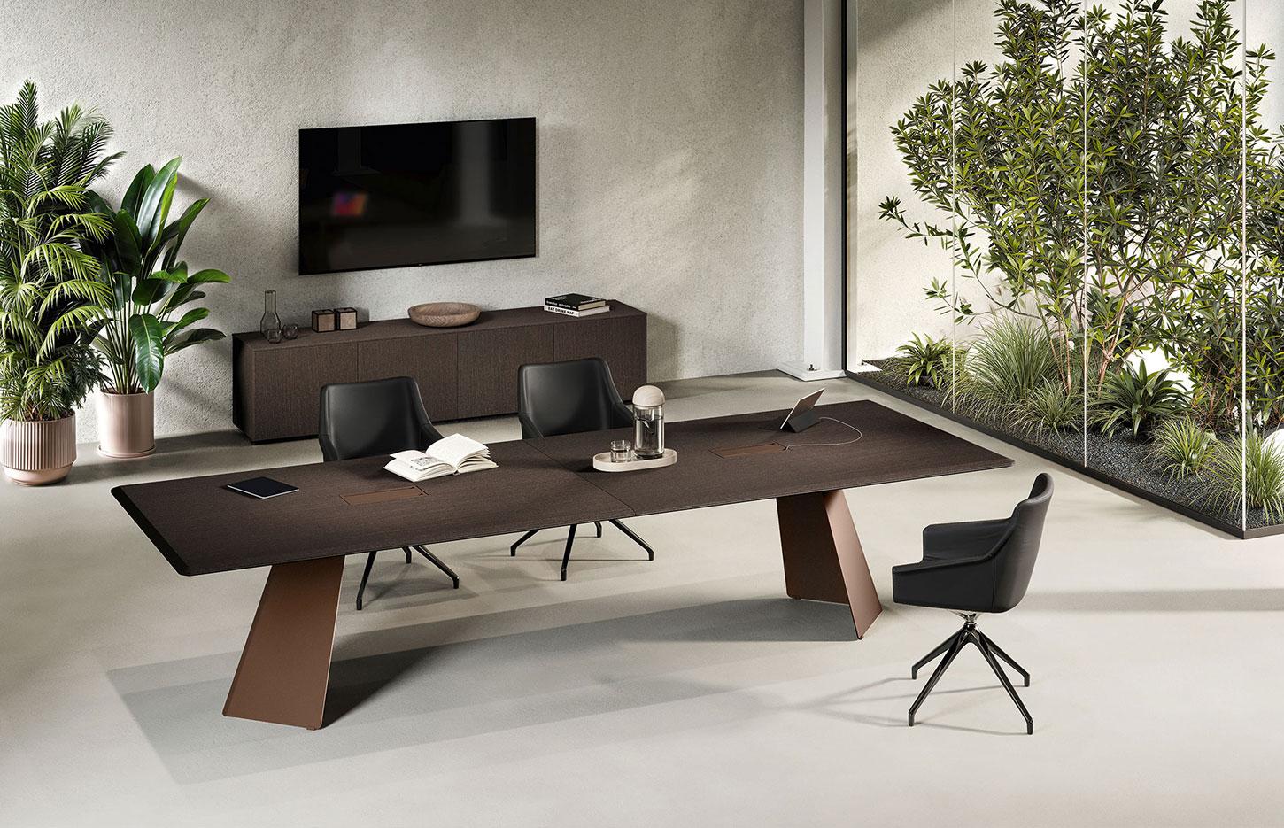 Bureau de direction haut de gamme design bois, gamme Fortezza - France Bureau