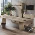 Bureau de direction haut de gamme design bois, gamme Fortezza - France Bureau