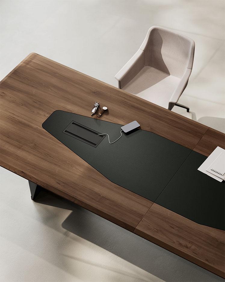 Bureau de direction haut de gamme design bois, gamme Fortezza - France Bureau