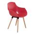 Chaise visiteur coque polypropylène pieds bois, gamme Frio - France Bureau