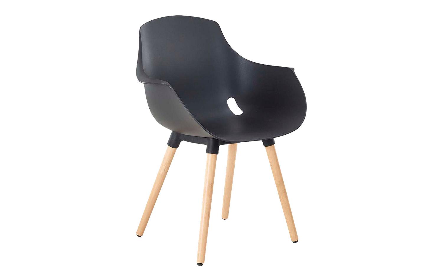 Chaise visiteur coque polypropylène pieds bois, gamme Frio - France Bureau