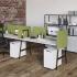 Bureau individuel flex-office coworking bureau tables hautes, gamme Fundy - France Bureau