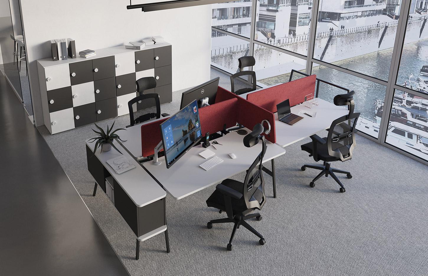 Bureau open-space flex-office coworking bureau tables hautes, gamme Fundy - France Bureau