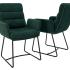 Fauteuil rembourrée avec tissu 8 coloris au choix et pieds laqués noir - Gamme Fureso - France Bureau