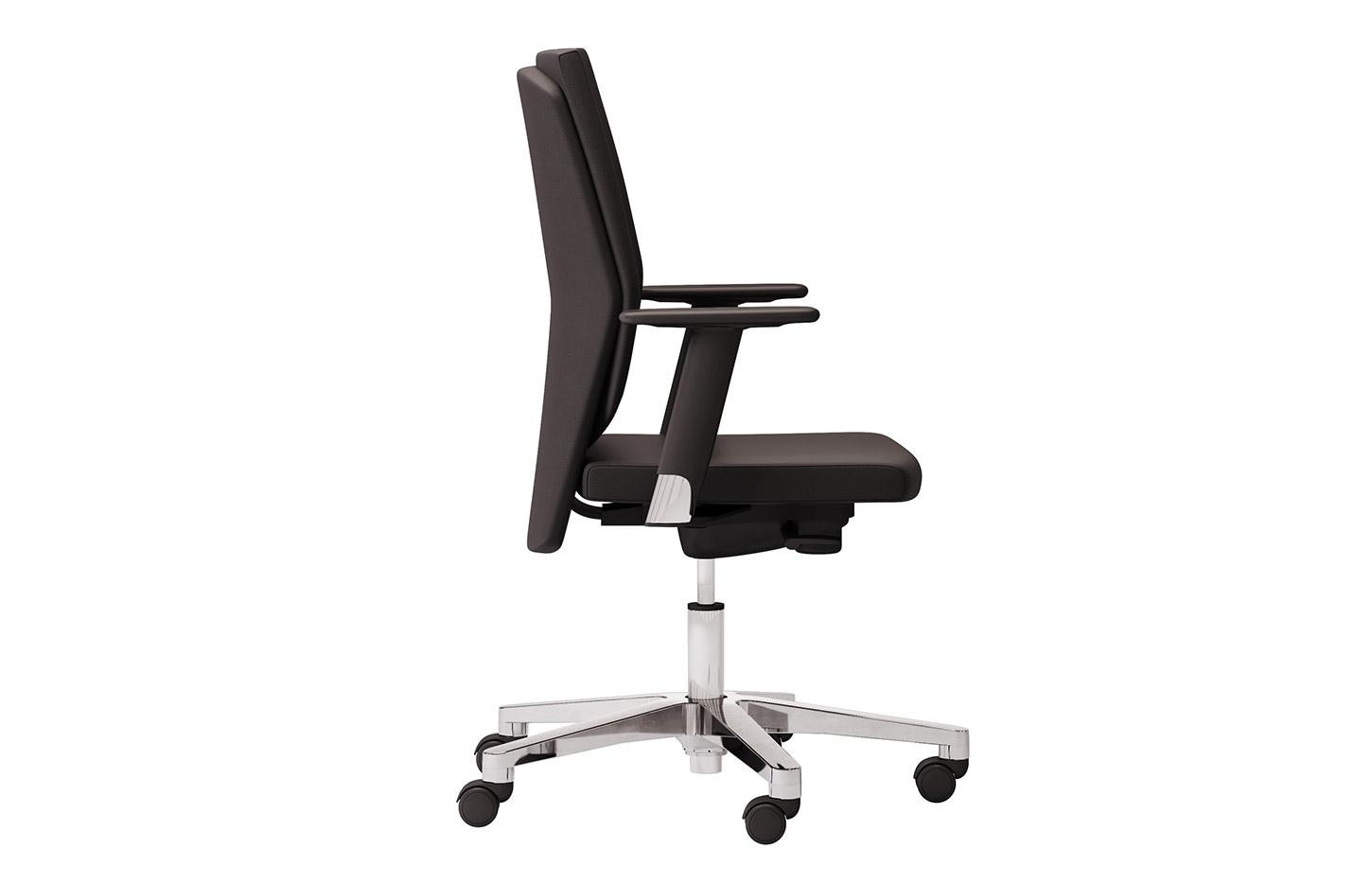Siège de bureau tissu similicuir cuir mécanisme synchrone accoudoirs fixes, gamme Galion Work - France Bureau