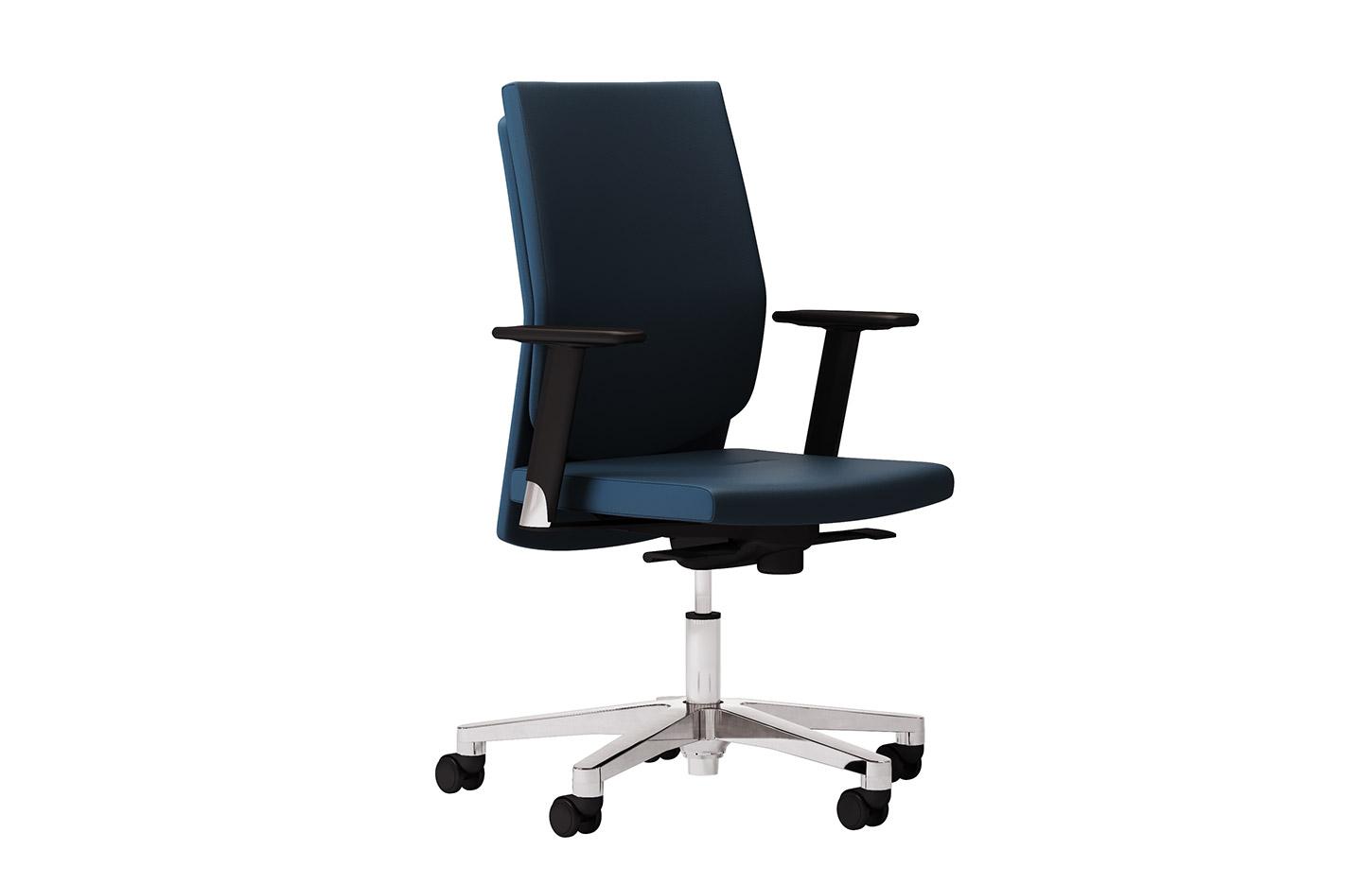 Siège de bureau tissu similicuir cuir mécanisme synchrone accoudoirs fixes, gamme Galion Work - France Bureau