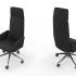 Fauteuil de direction haut dossier cuir noir accoudoirs rembourrés destockage, gamme Gérone direction - France Bureau