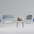 Fauteuils d\'accueil dans différents piétement en tissu ou similicuir, gamme Gleysin - France Bureau