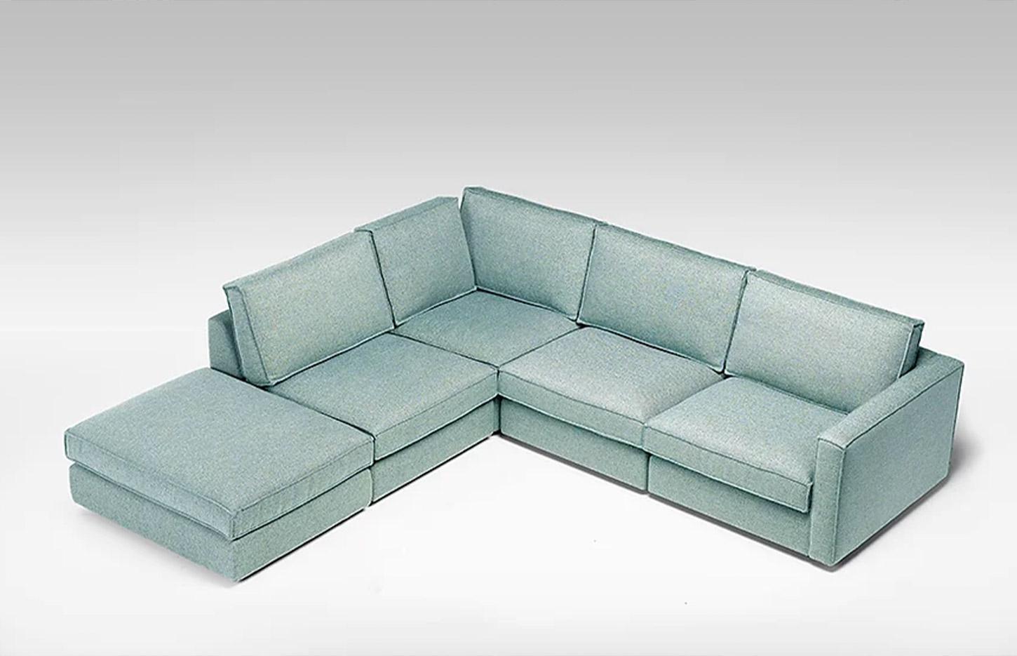 Canapé confortable en tissu avec accoudoirs, gamme Gustav - France Bureau