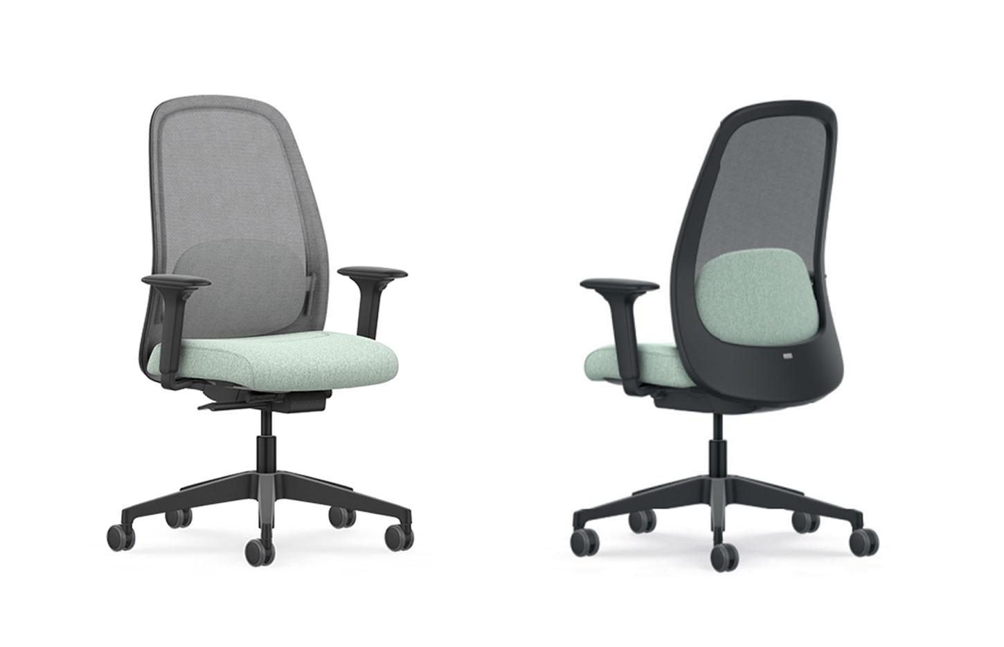 Siège ergonomique avec soutien lombaire, mécanisme synchrone, accoudoirs 3D et translation d\'assise - gamme HEJis3 HJ256 - france bureau