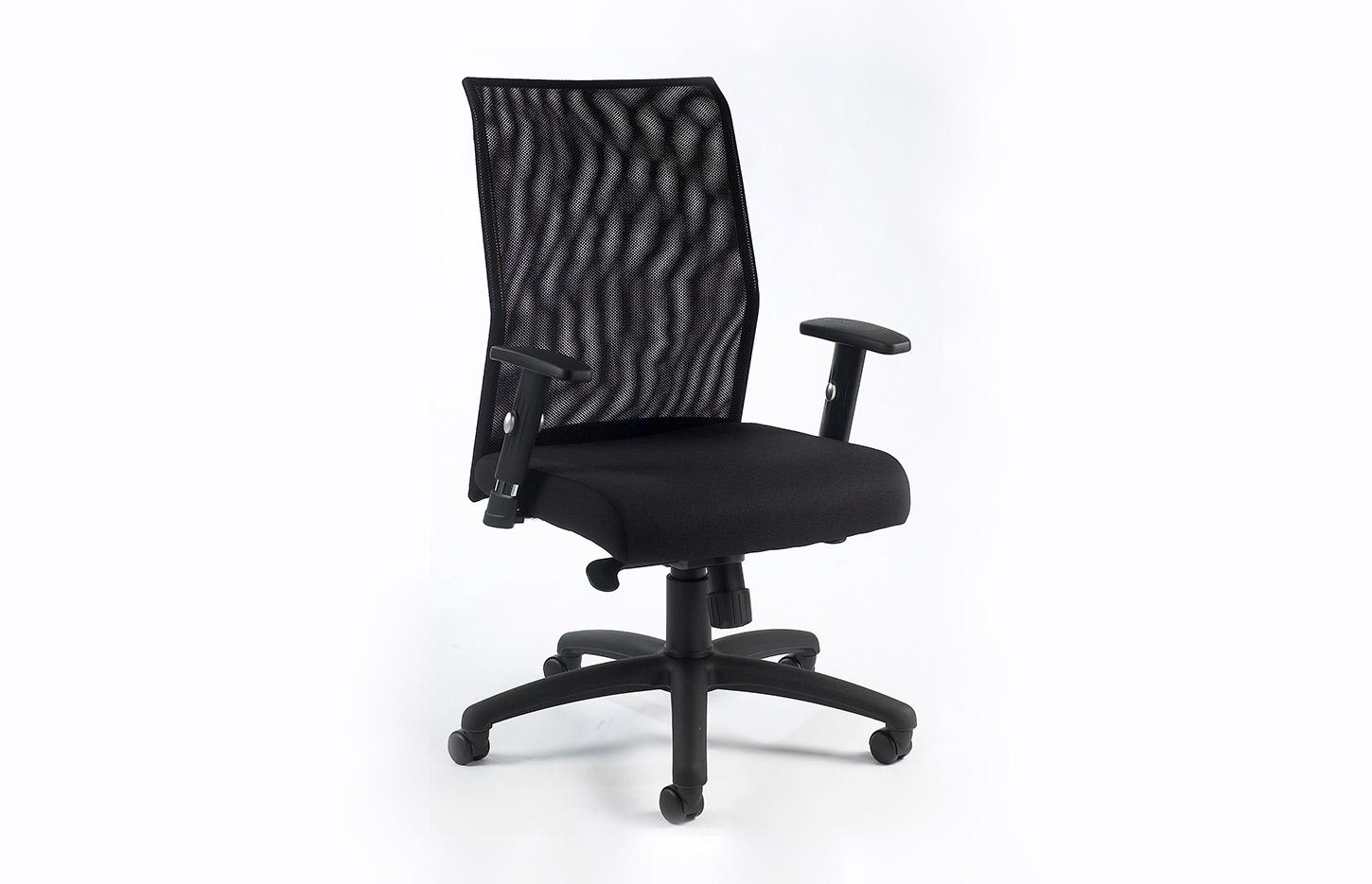 Siège de bureau ergonomique dossier résille assise tissu, gamme Harbor - France Bureau