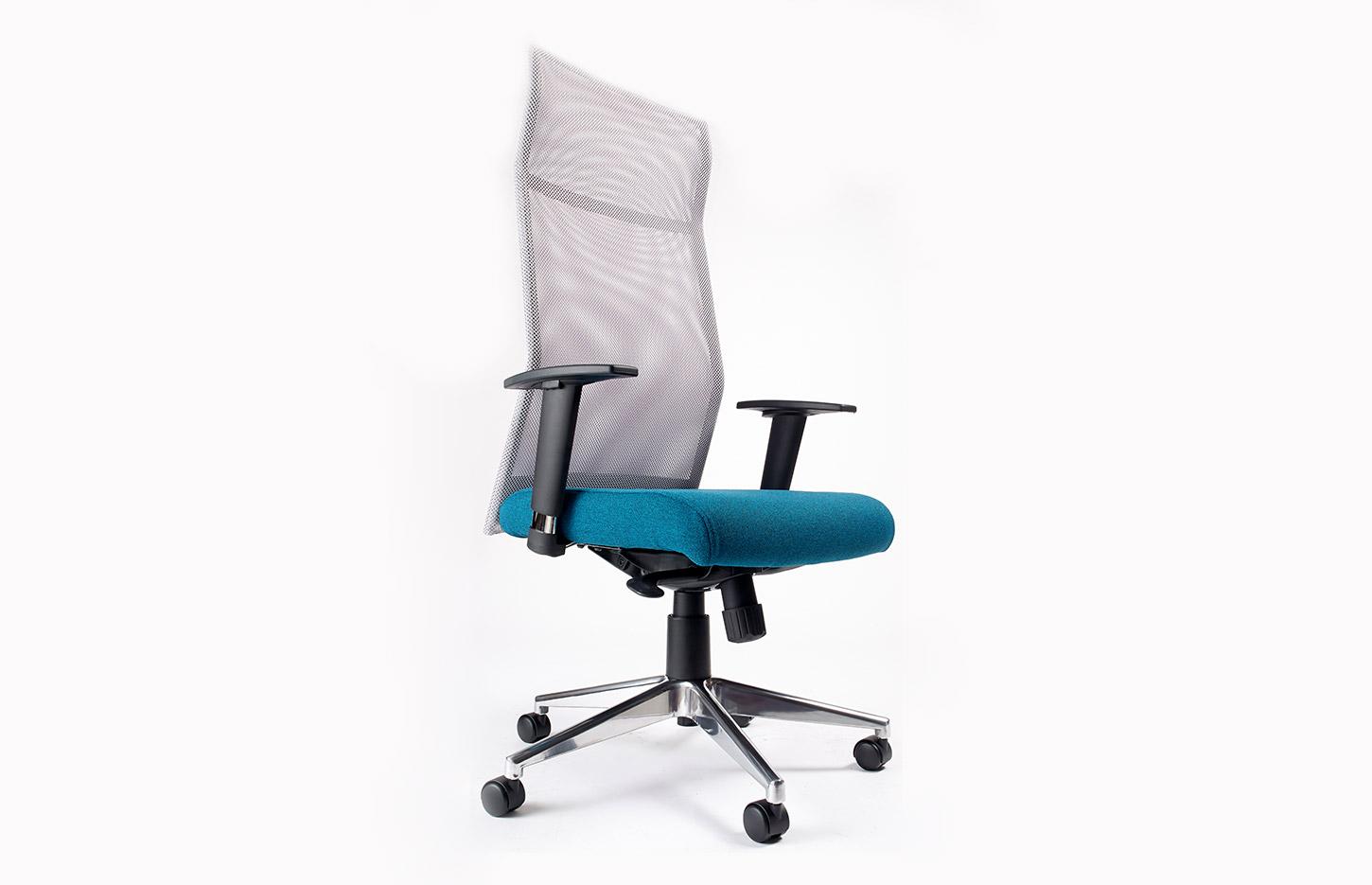 Siège de bureau ergonomique dossier résille assise tissu, gamme Harbor - France Bureau