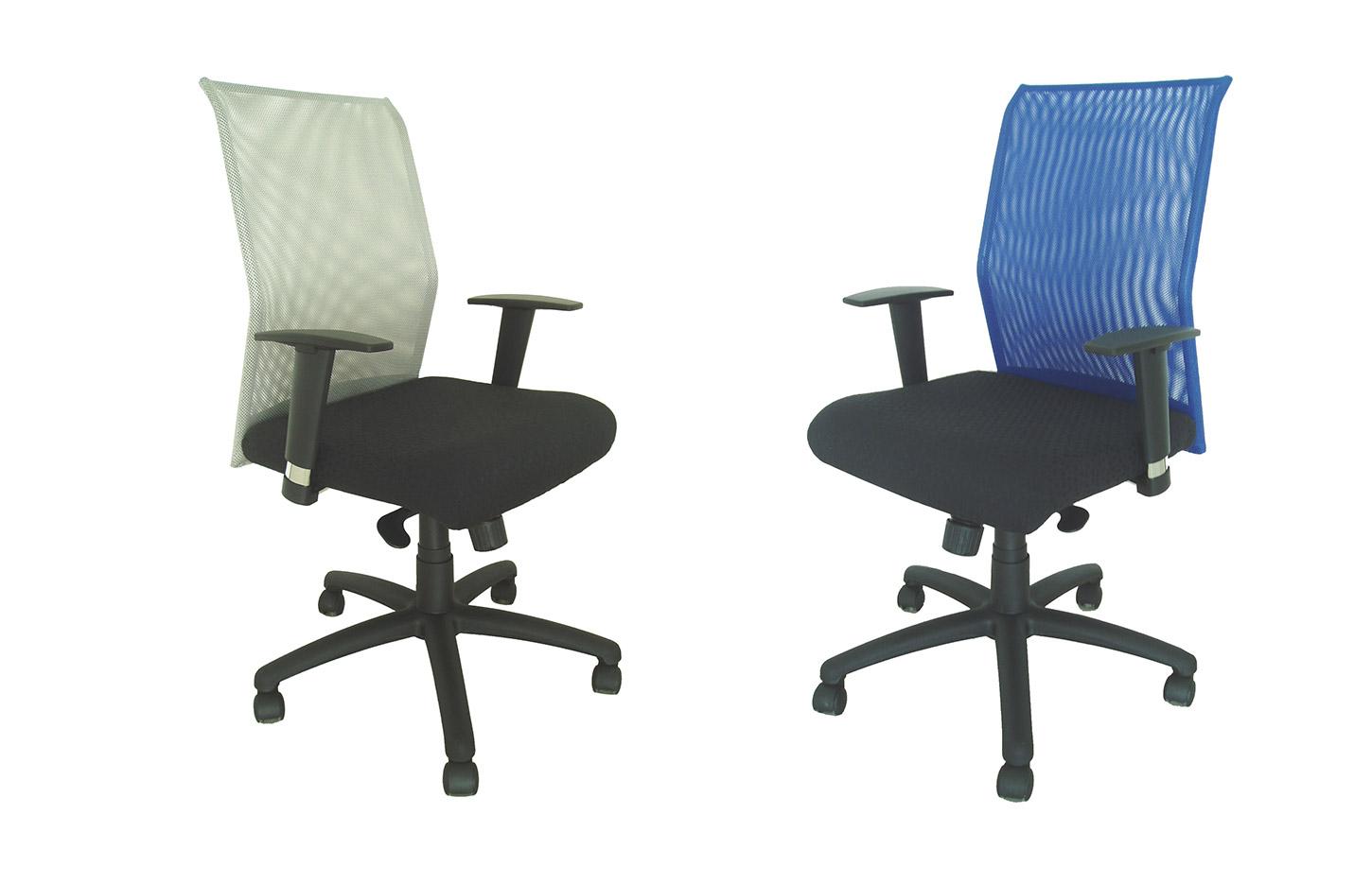 Siège de bureau ergonomique dossier résille assise tissu, gamme Harbor - France Bureau