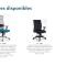 Siège de bureau ergonomique dossier résille assise tissu, gamme Harbor - France Bureau