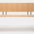 Banc en bois ou tissu structure métal époxy 2 ou 3 places, gamme Hari poutre - France Bureau