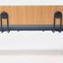Banc en bois ou tissu structure métal époxy 2 ou 3 places, gamme Hari poutre - France Bureau