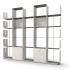 Bibliothèque design en aluminium recyclable Noir, Blanc ou Alu, gamme Harper, France Bureau