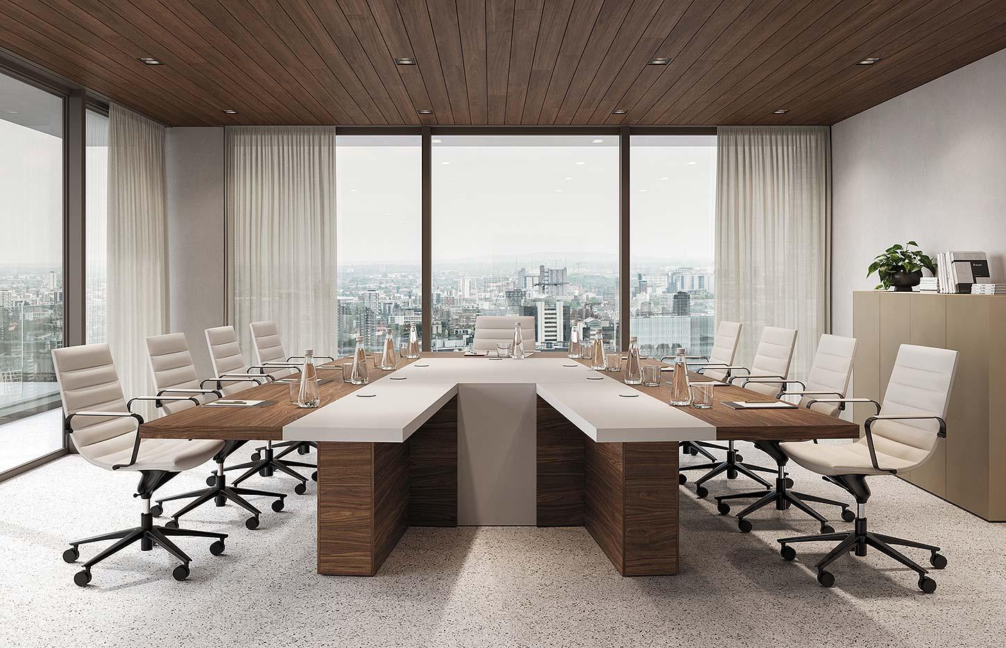 Table de réunion design haut de gamme, gamme Helorus réunion - France Bureau