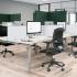	Bureau partagé pour open-space plateau mélaminé pieds métal, gamme Ifoghas open-space - France Bureau