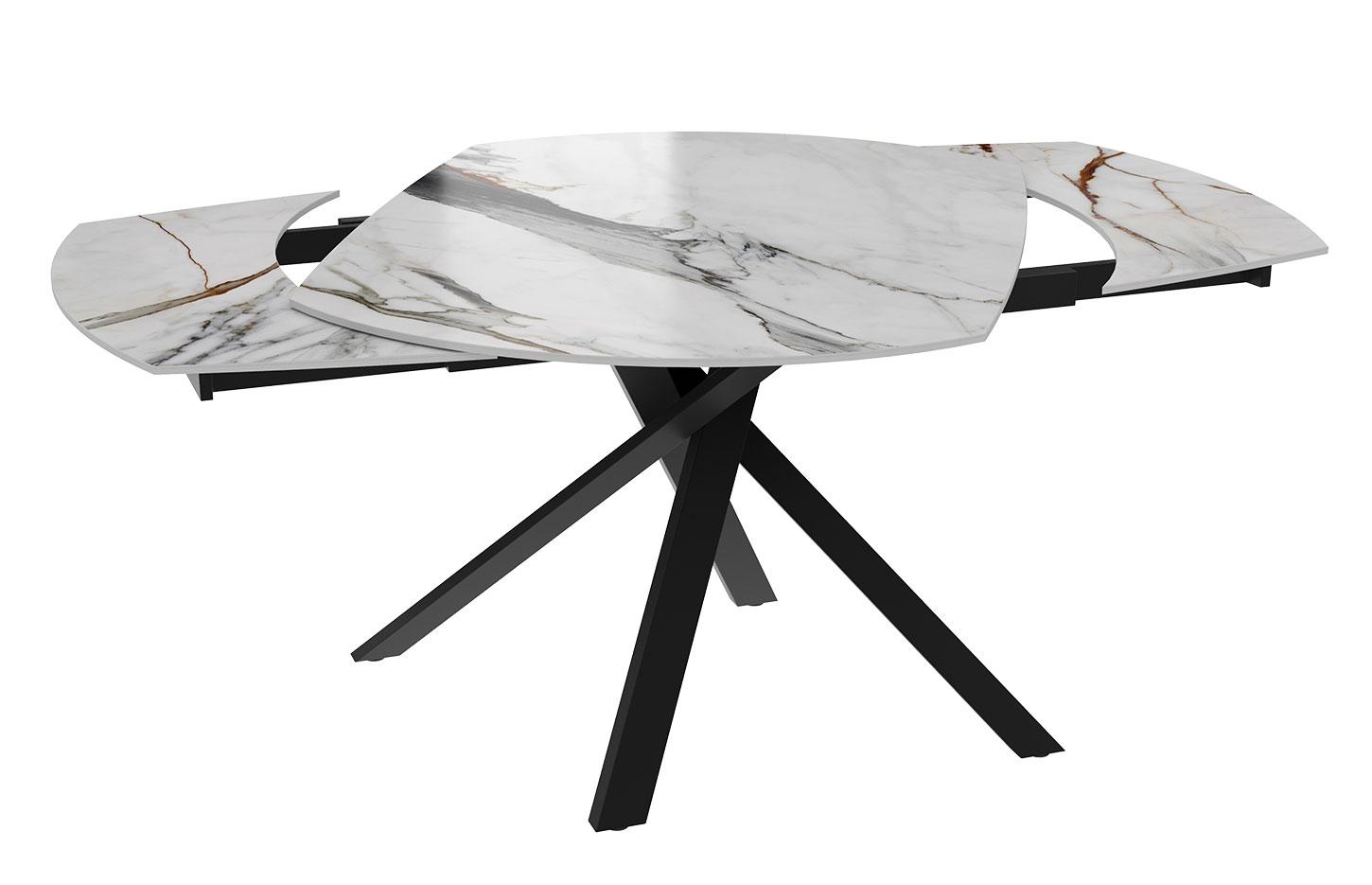 Table de réunion moderne et élégante avec une base croisée et  plateau en céramique - gamme gizeh - France Bureau