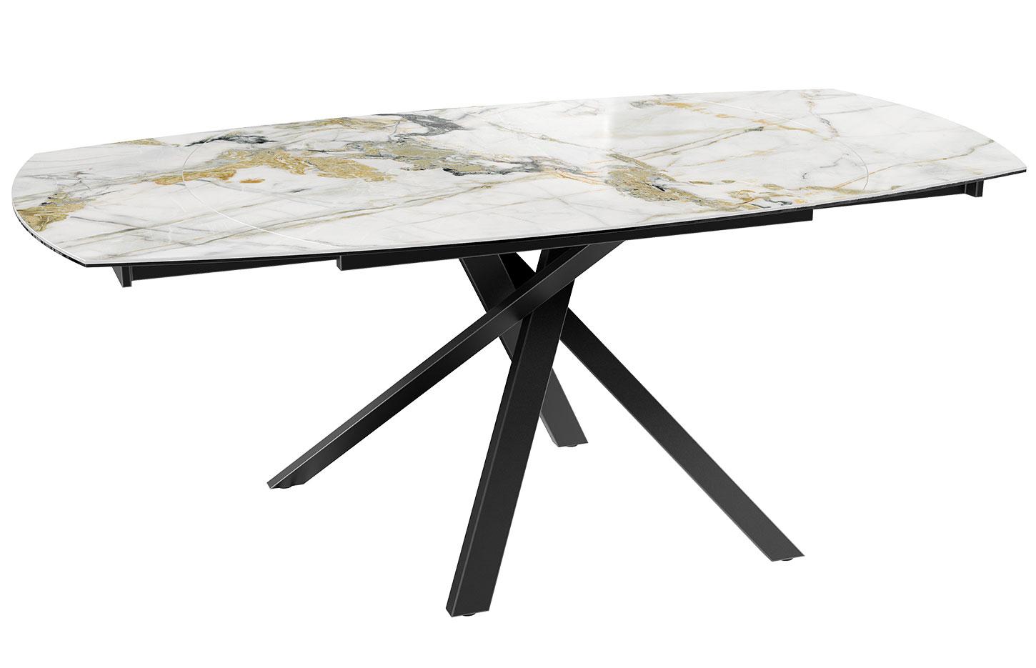 Table de réunion moderne et élégante avec une base croisée et  plateau en céramique - gamme gizeh - France Bureau