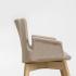 Fauteuil de détente accoudoirs design courbe tapissage tissu ou similicuir, gamme Irmaos - France Bureau