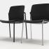 Chaise de réunion en polypropylène dossier reclinable, gamme Jarama Meet - France bureau