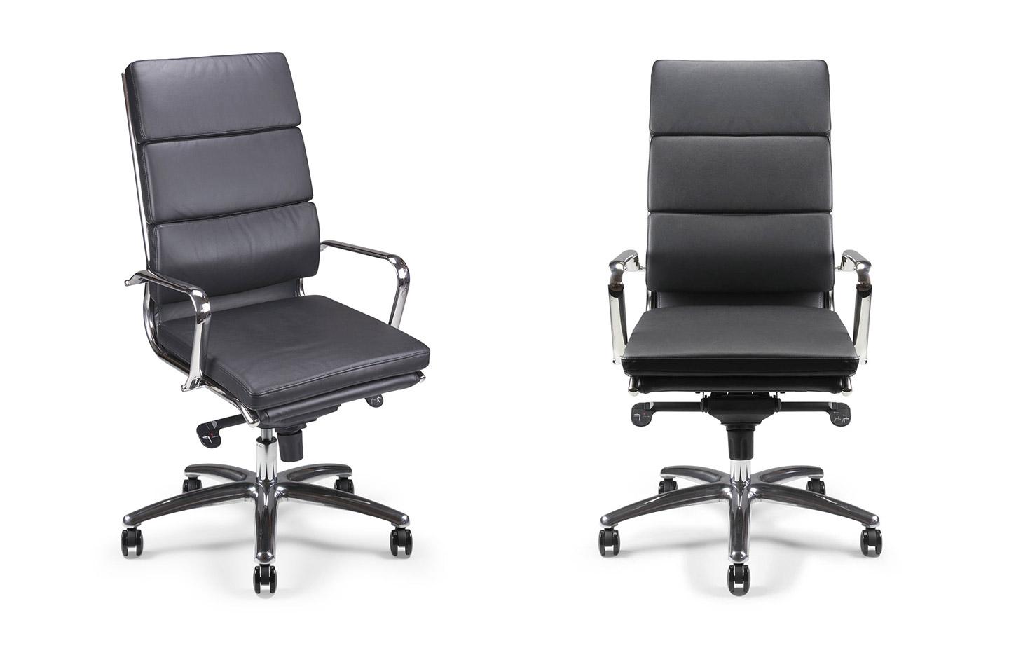 Fauteuil de direction cuir Noir, gamme Jorasses, France Bureau