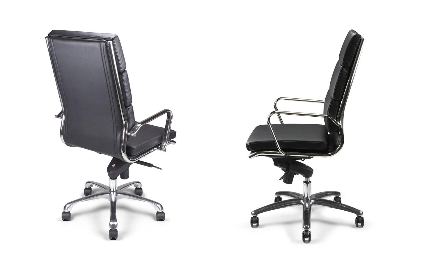 Fauteuil de direction cuir Noir, gamme Jorasses, France Bureau