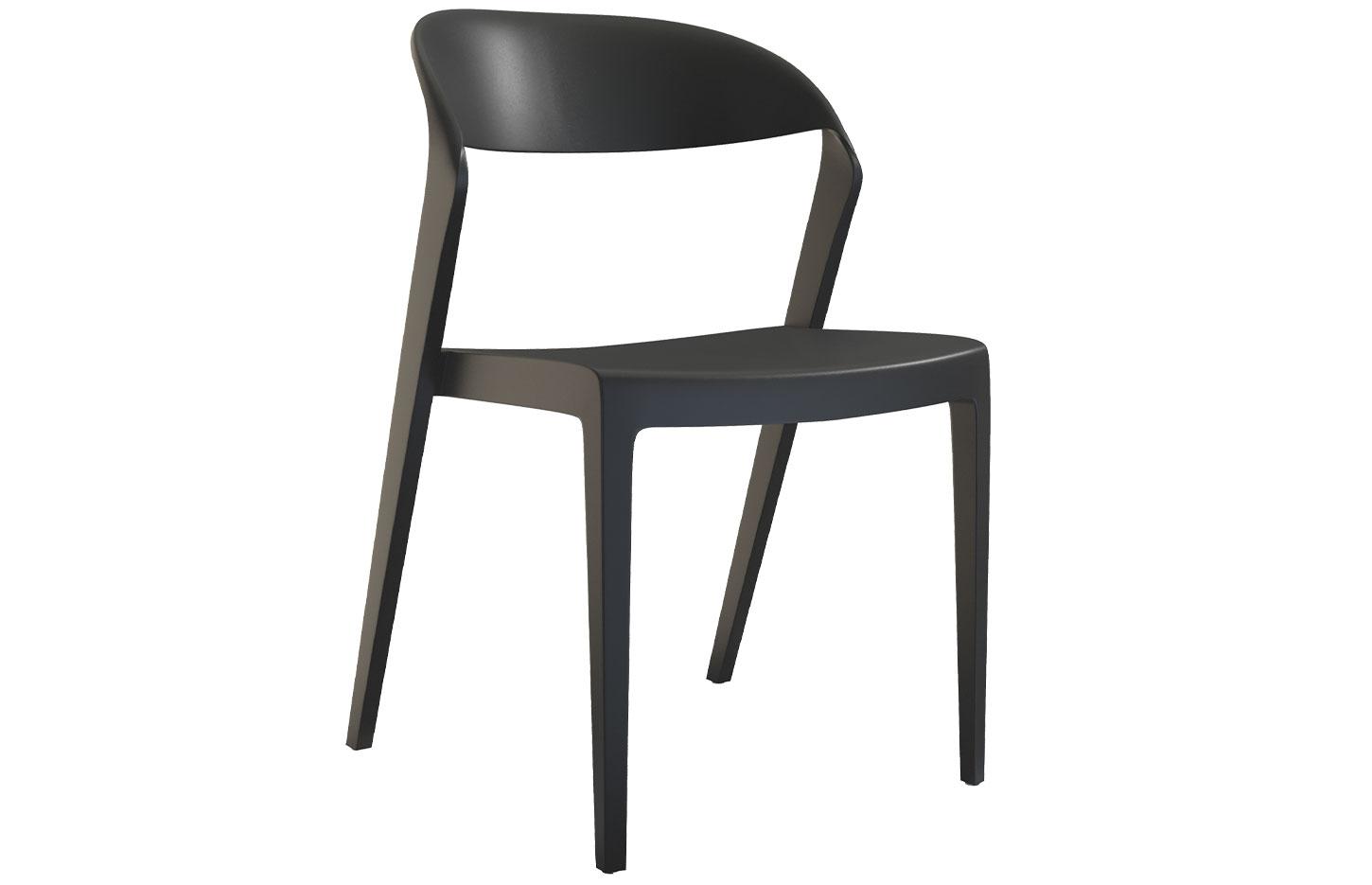 Chaise de réunion en noir polypropylène - gamme jouvet - france bureau