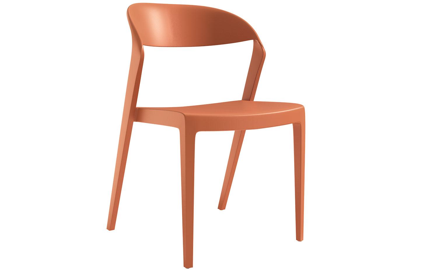 Chaise de réunion en orange polypropylène simple et confort - gamme jouvet - france bureau