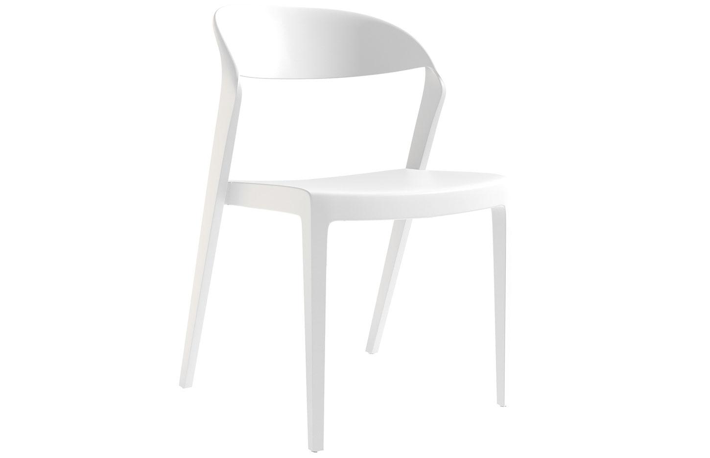 Chaise de réunion en blanc polypropylène  simple et confort - gamme jouvet - france bureau
