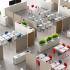 Table de formation individuel avec plateau ABS ou mélmainé 4 hauteurs disponibles - Gamme Kanin - France Bureau