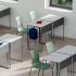 Table de formation individuel avec plateau ABS ou mélmainé 4 hauteurs disponibles - Gamme Kanin - France Bureau
