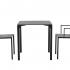 Table et chaise d\'extérieur rondes, carrées ou rectangulaires et empilables, gamme Kari - France Bureau