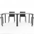 Table et chaise d\'extérieur rondes, carrées ou rectangulaires et empilables, gamme Kari - France Bureau