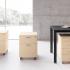 Caissons sur roulettes avec tiroirs en bois, gamme Kinho, France Bureau