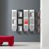 Présentoir en acier blanc ou Noir, 3 porte-brochures réglables en hauteur, gamme Kolata - France Bureau