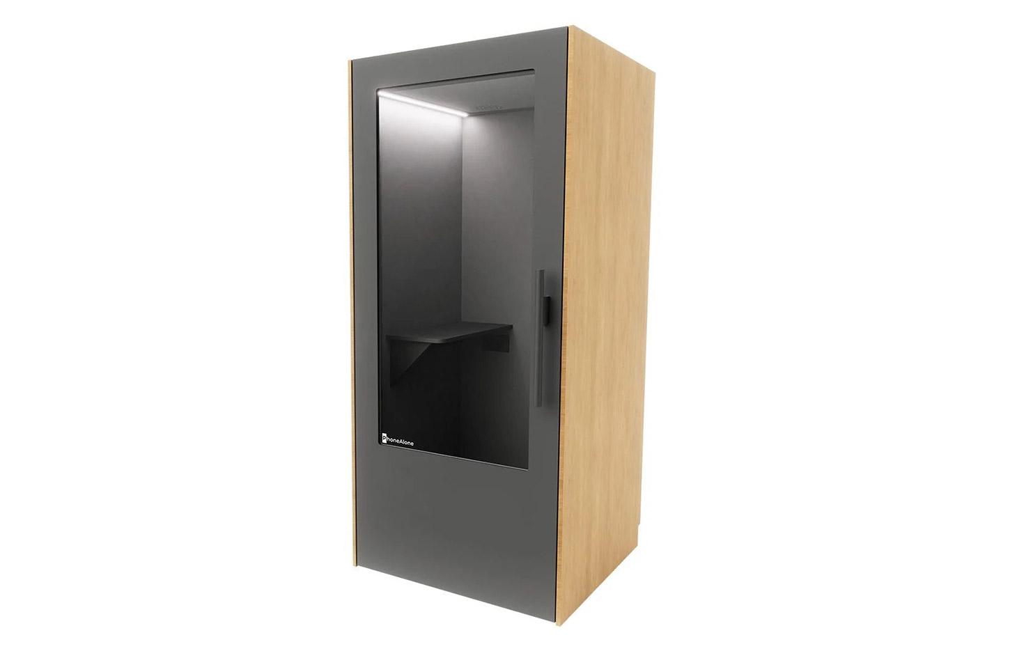 Cabine acoustique 1 place avec tablette et connectiques, gamme Koronia 1 place - France Bureau
