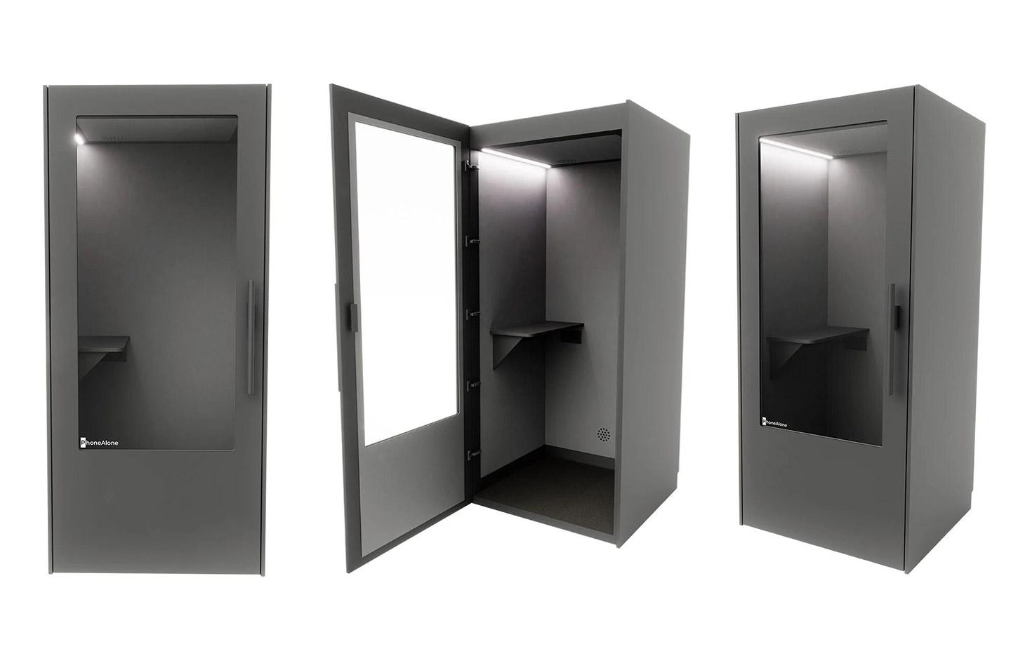 Cabine acoustique 1 place avec tablette et connectiques, gamme Koronia 1 place - France Bureau
