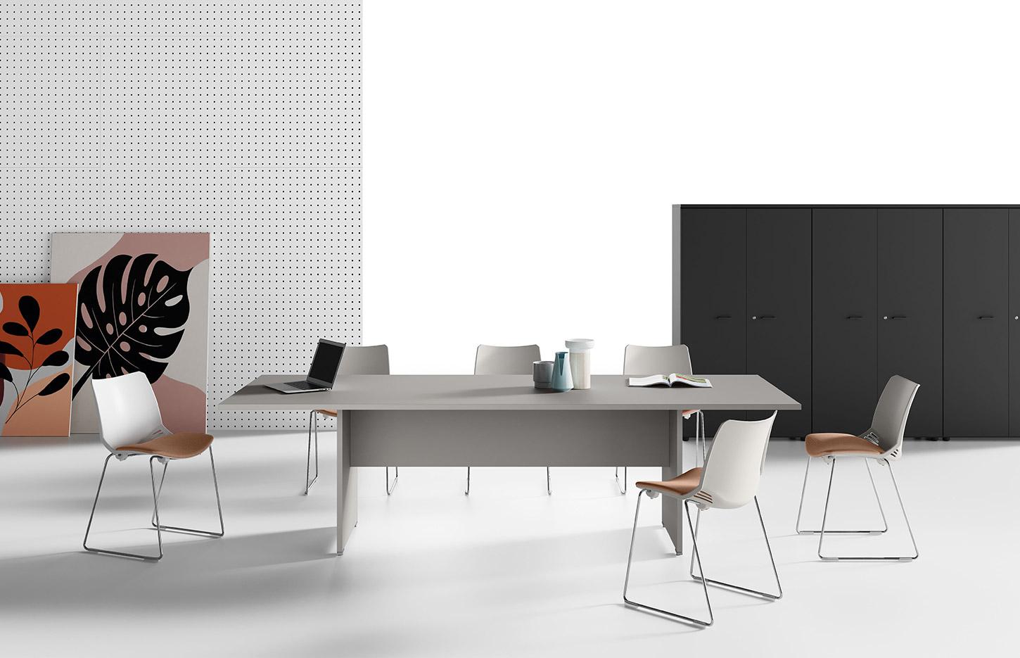 Bureaux open-space bench face à face bureaux partagés plateau mélaminé, gamme Lans Open-space - France Bureau