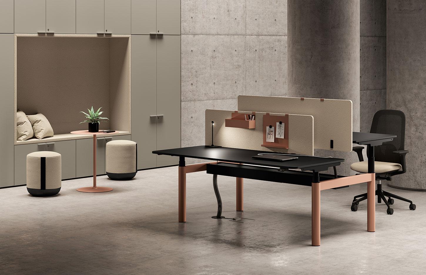 Bureau ergonomique réglable en hauteur électriquement, gamme Lavaredo - France Bureau