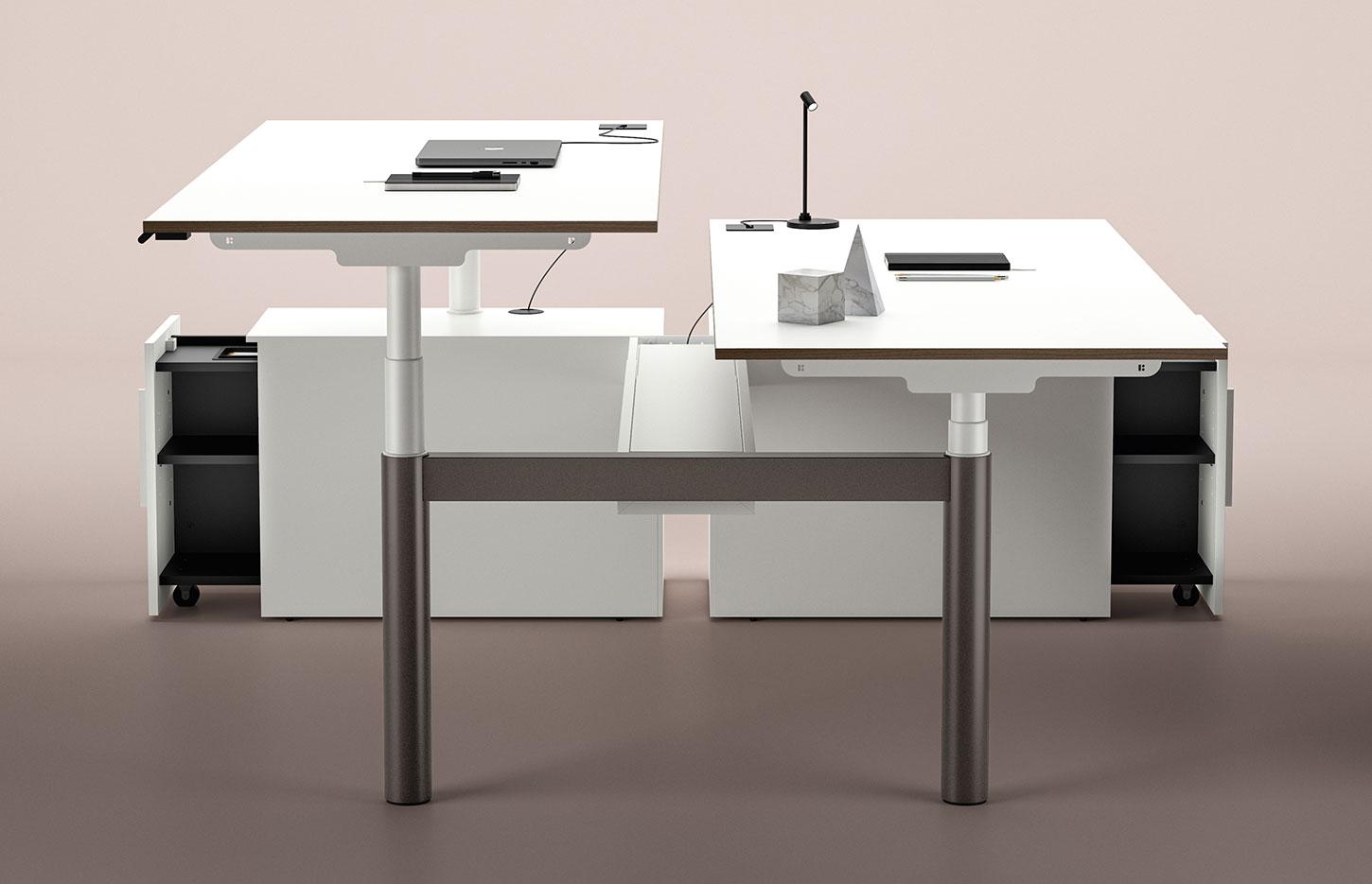Bureau ergonomique réglable en hauteur électriquement, gamme Lavaredo - France Bureau