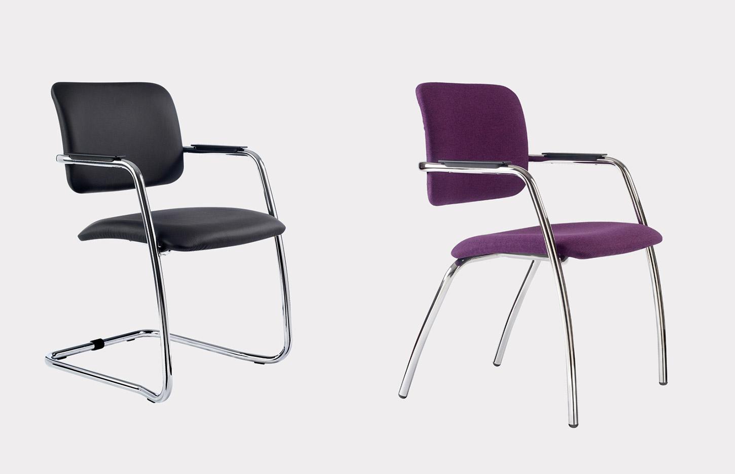 Chaise visiteur polyvalente avec tissu ou résille, Fabrication Française, gamme Les Contemporains, mobilier de bureau France Bureau