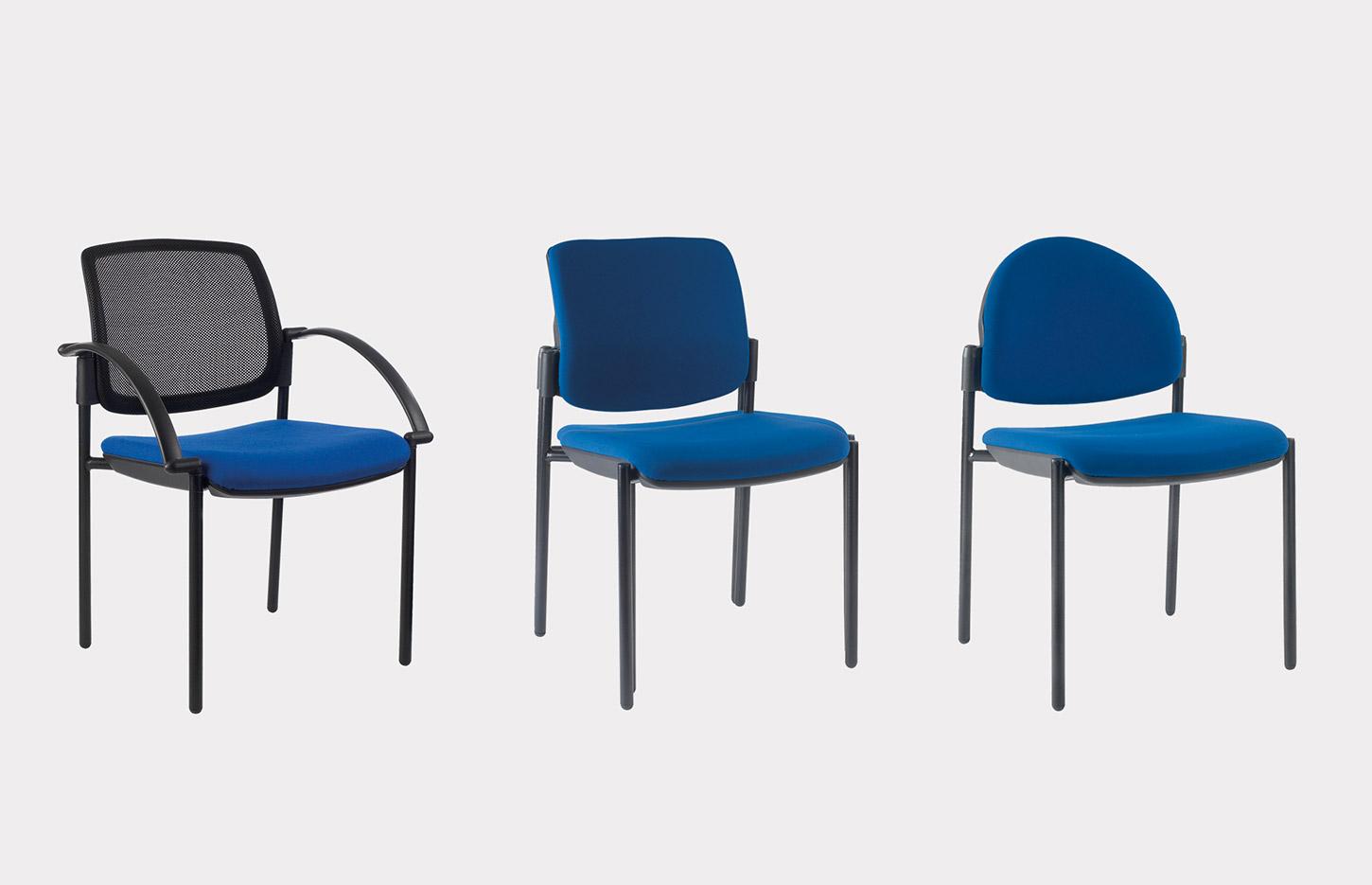 Chaise visiteur polyvalente avec tissu ou résille, Fabrication Française, gamme Les Contemporains, mobilier de bureau France Bureau