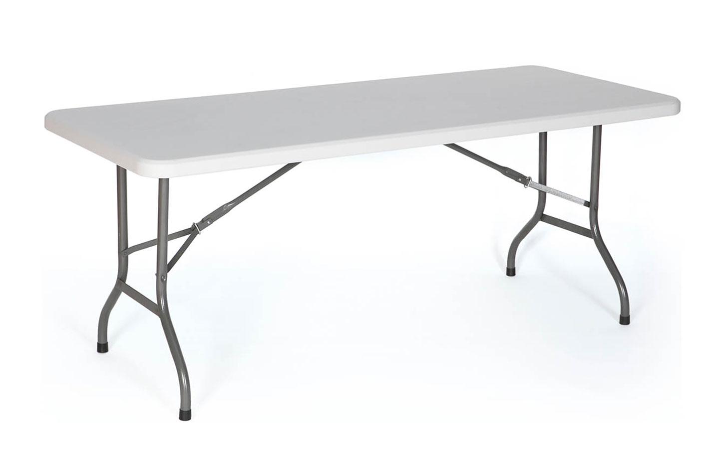 Table pliante structure acier gris plateau polyéthylène, gamme Linon - France Bureau