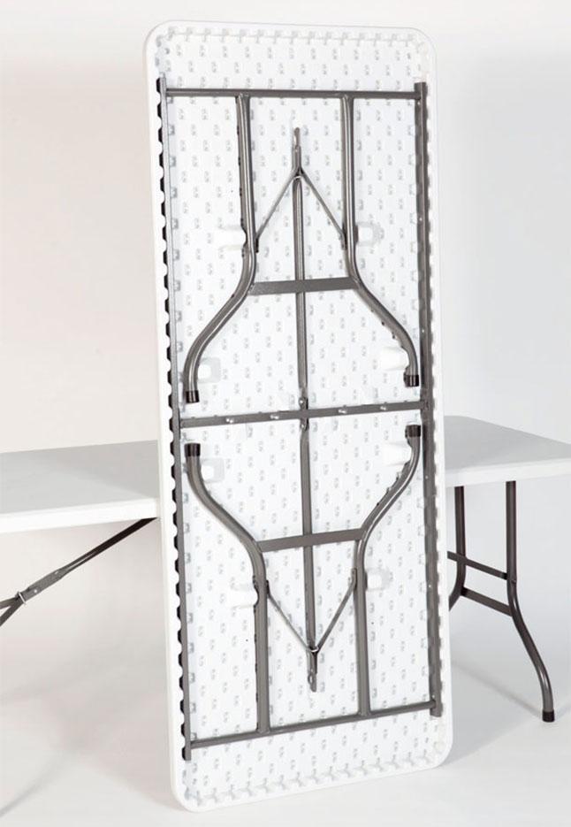 Table pliante structure acier gris plateau polyéthylène, gamme Linon - France Bureau