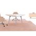 Table de réunion ronde ou triangulaire en bois, cuir ou verre, gamme Longo round - France Bureau