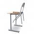 Chaise scolaire taille 4/5/6 en appui sur table, assise hêtre naturel, gamme Lovay - France Bureau